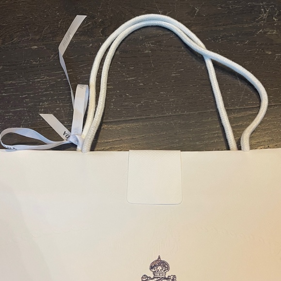Prada LARGE white shopping bag tote empty storage decoration with ribbon42/20/14 - Picture 2 of 8